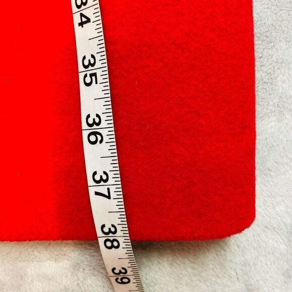 Soft Surroundings Wool Blend Coat Womens M‎ Red Frog Clasp Long City Holiday - Picture 12 of 14